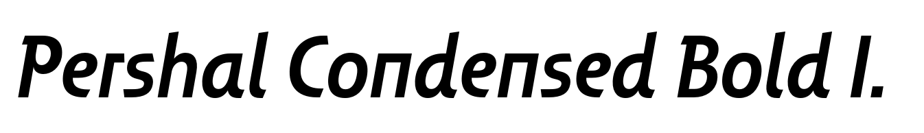 Pershal Condensed Bold Italic